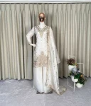 DESIGNER GMY SILK CODING WITH SEQUENCE EMBROIDERY WORK TOP PALAZZO WITH DUPATTA FESTIVE WEAR WHOLESALE PRICE ETHNIC GARMENT (5)