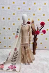 DESIGNER GMY SILK EMBROIDERY SEQUENCE WORK KID’S TOP SHARARA WITH DUPATTA FESTIVE WEAR WHOLESALE PRICE ETHNIC GARMENT (3)