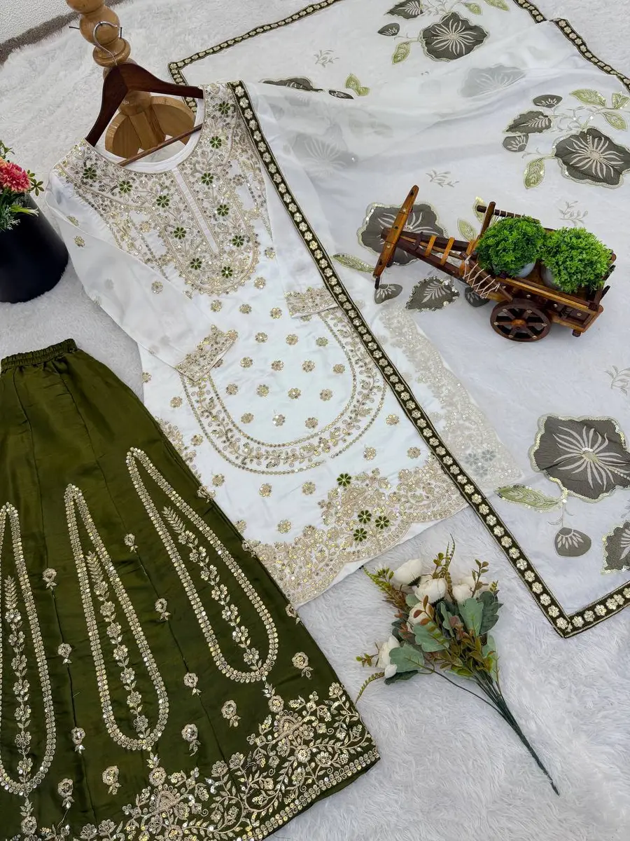 DESIGNER GMY SILK EMBROIDERY SEQUENCE WORK TOP PALAZZO WITH DUPATTA FESTIVE WEAR WHOLESALE PRICE ETHNIC GARMENT (1)