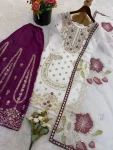 DESIGNER GMY SILK EMBROIDERY SEQUENCE WORK TOP PALAZZO WITH DUPATTA FESTIVE WEAR WHOLESALE PRICE ETHNIC GARMENT (12)