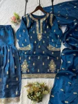 DESIGNER GMY SILK SEQUENCE EMBROIDERY WORK TOP SHARARA WITH DUPATTA FESTIVE WEAR WHOLESALE PRICE ETHNIC GARMENT (2)