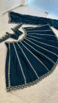 DESIGNER MALAI SILK SEQUENCE WORK & ZARI WORK LEHENGA CHOLI WITH DUPATTA RECEPTION WEAR WHOLESALE PRICE ETHNIC GARMENT (3)