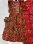 DESIGNER MODAL PRINT MULTI EMBROIDERY THREAD WITH HAND WORK TOP BOTTOM WITH DUPATTA FESTIVE WEAR WHOLESALE PRICE ETHNIC GARMENT (7)