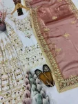 DESIGNER NATURAL SILK EMBROIDERY CHAIN SEQUENCE WORK TOP PALAZZO WITH DUPATTA WEDDING WEAR WHOLESALE PRICE ETHNIC GARMENT (2)