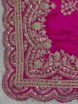 DESIGNER RANGOLI SILK THREAD EMBROIDERY CODING SEQUENCE WORK SAREE WITH UNSTITCHED BLOUSE WEDDING WEAR WHOLESALE PRICE ETHNIC GARMENT (8)