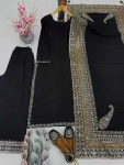 DESIGNER ROMAN SILK EMBROIDERY SEQUENCE WORK TOP PALAZZO WITH DUPATTA FESTIVE WEAR WHOLESALE PRICE ETHNC GARMENT (3)
