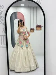 DESIGNER SHIMMER COSMOS EMBROIDERY SEQUENCE AND CODING WORK TOP LEHENGA SET WEDDING WEAR WHOLESALE PRICE ETHNIC GARMENT (7)