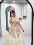 DESIGNER SHIMMER COSMOS EMBROIDERY SEQUENCE AND CODING WORK TOP LEHENGA SET WEDDING WEAR WHOLESALE PRICE ETHNIC GARMENT (7)