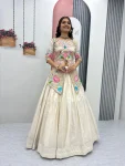 DESIGNER SHIMMER COSMOS EMBROIDERY SEQUENCE AND CODING WORK TOP LEHENGA SET WEDDING WEAR WHOLESALE PRICE ETHNIC GARMENT (7)