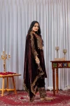 DESIGNER VELVET EMBROIDERY SEQUENCE WORK TOP BOTTOM WITH DUPATTA FESTIVE WEAR WHOLESALE PRICE ETHNIC GARMENT (18)