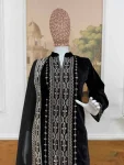 DESIGNER VELVET EMBROIDERY WORK TOP PALAZZO WITH DUPATTA PARTY WEAR WHOLESALE PRICE ETHNIC GARMENT (5)
