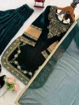 DESIGNER VELVET THREAD WITH SEQUENCE WORK TOP PATIYALA WITH DUPATTA FESTIVE WEAR WHOLESALE PRICE ETHNIC GARMENT (3)