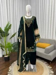 DESIGNER VELVET THREAD WITH SEQUENCE WORK TOP PATIYALA WITH DUPATTA FESTIVE WEAR WHOLESALE PRICE ETHNIC GARMENT (3)
