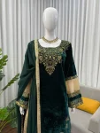 DESIGNER VELVET THREAD WITH SEQUENCE WORK TOP PATIYALA WITH DUPATTA FESTIVE WEAR WHOLESALE PRICE ETHNIC GARMENT (3)