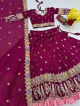 DESIGNER VICHITRA EMBROIDERY CODING SEQUENCE & THREAD WORK LEHENGA CHOLI WITH DUPATTA WEDDING WEAR WHOLESALE PRICE ETHNIC GARMENT (2)