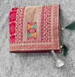 DESIGNER VICHITRA FOIL PRINT EMBROIDERY THREAD & SEQUENCE WORK AND HOT FIX DIMOND WORK SAREE WITH UNSTITCHED BLOUSE RANI