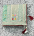 DESIGNER VICHITRA FOIL PRINT EMBROIDERY THREAD & SEQUENCE WORK AND HOT FIX DIMOND WORK SAREE WITH UNSTITCHED BLOUSE RAMA