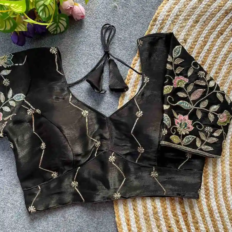 DESIGNER ZC MULTI SEQUENCE WORK STITCHED BLOUSE WEDDING WEAR WHOLESALE PRICE ETHNIC GARMENT (12)