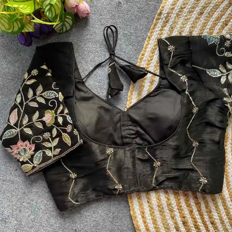 DESIGNER ZC MULTI SEQUENCE WORK STITCHED BLOUSE WEDDING WEAR WHOLESALE PRICE ETHNIC GARMENT (9)