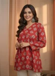 FANCY COTTON PRINT WORK ONLY TOP DAILY WEAR WHOLESALE PRICE ETHNIC GARMENT (7)