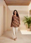 FANCY COTTON PRINTED WORK ONLY SHORT KURTI DAILY WEAR WHOLESALE PRICE ETHNIC GARMENT (4)
