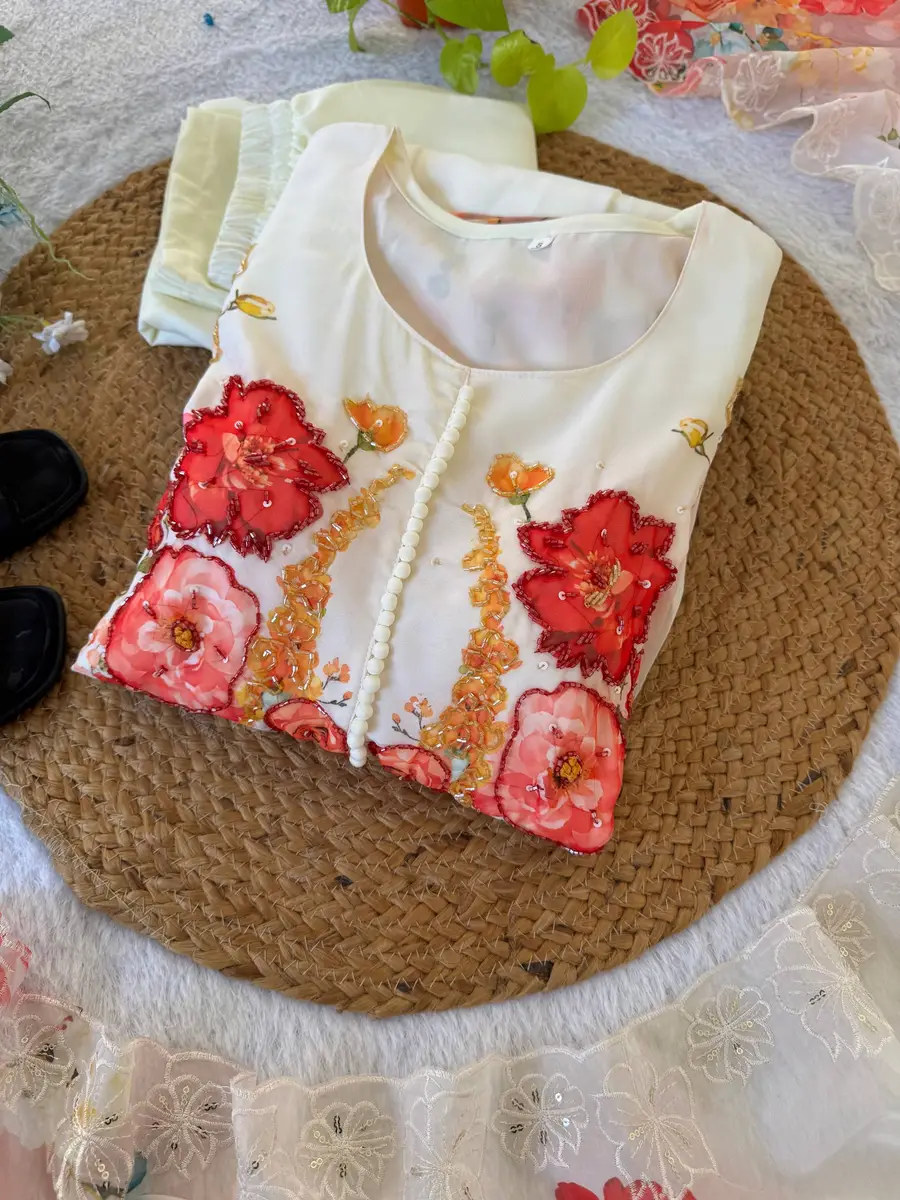 FANCY GEORGETTE DIGITAL PRINT AND HANDWORK GOWN BOTTOM WITH DUPATTA FESTIVE WEAR WHOLESALE PRICE ETHNIC GARMENT (2)