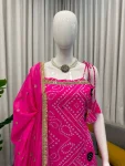 FANCY GEORGETTE DIGITAL PRINT AND REAL MIRROR WORK TOP SHARARA WITH DUPATTA PARTY WEAR WHOLESALE PRICE ETHNIC GARMENT (2)