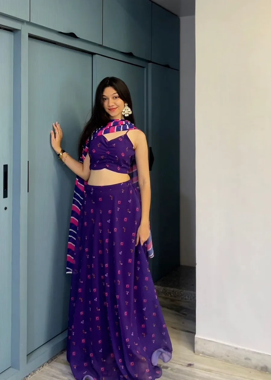 FANCY GEORGETTE DIGITAL PRINTED LEHENGA CHOLI WITH DUPATTA FESTIVE WEAR WHOLESALE PRICE ETHNIC GARMENT (2)