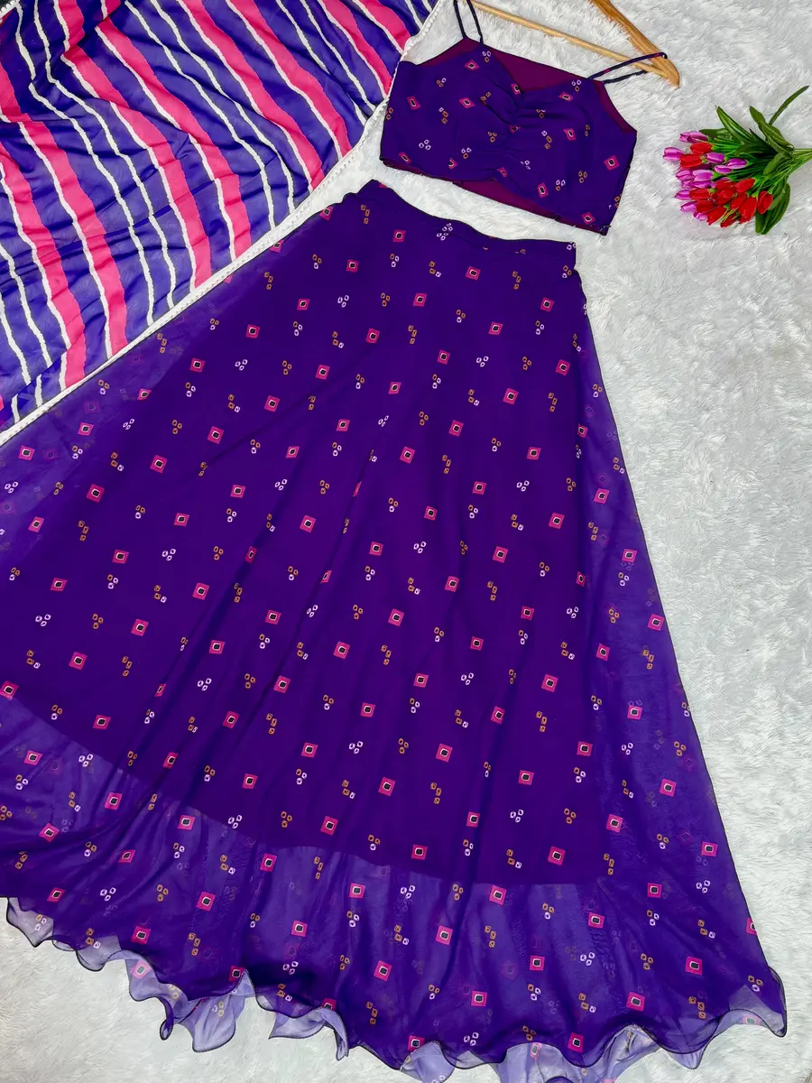 FANCY GEORGETTE DIGITAL PRINTED LEHENGA CHOLI WITH DUPATTA FESTIVE WEAR WHOLESALE PRICE ETHNIC GARMENT (9)