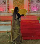 FANCY GMY SILK EMBROIDERY SEQUENCE & CODING WITH CUT WORK LACE BORDER SAREE WITH STITCHED BLOUSE PARTY WEAR WHOLESALE PRICE ETHNIC GARMENT (8)