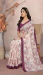 FANCY MOSS SATIN PRINTED WORK SAREE WITH UNSTITCHED BLOUSE FESTIVE WEAR WHOLESALE PRICE ETHNIC GARMENT (2)
