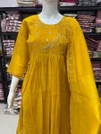 FANCY MUL CHANDERI KHATLI & BEADS, MULTI SEQUENCE CODING WORK TOP BOTTOM WITH DUPATTA FESTIVE WEAR WHOLESALE PRICE ETHNIC GARMENT (2)