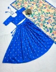 FANCY MUL COTTON DIGITAL PRINT WORK LEHENGA CHOLI WITH DUPATTA FESTIVE WEAR WHOLESALE PRICE ETHNIC GARMENT (2)