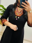 FANCY RAYON SLUB APPLIQUE WORK TOP BOTTOM WITH DUPATTA FESTIVE WEAR WHOLESALE PRICE ETHNIC GARMENT (19)