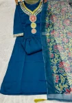 FANCY VATICAN SILK EMBROIDERY WITH SEQUENCE WORK TOP BOTTOM WITH DUPATTA OFFICE WEAR WHOLESALE PRICE ETHNIC GARMENT (5)