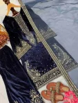 FANCY VELVET EMBROIDERY 5 MM SEQUENCE WORK TOP PALAZZO WITH DUPATTA FESTIVE WEAR WHOLESALE PRICE ETHNIC GARMENT (1)