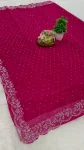 LATEST GEORGETTE DIAMOND WORK SAREE WITH UNSTITCHED BLOUSE PARTY WEAR WHOLESALE PRICE ETHNIC GARMENT (15)