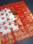 MODERN BANARASI SILK ZARI WEAVING RICH PALLU WITH ZARI WEAVING UNIQUE BORDER WORK SAREE WITH UNSTITCHED BLOUSE FESTIVE WEAR WHOLESALE PRICE ETHNIC GARMENT (4).webp