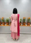 MODERN CHANDERI COTTON EMBROIDERED LACE WORK KID’S TOP BOTTOM WITH DUPATTA FESTIVE WEAR WHOLESALE PRICE ETHNIC GARMENT (9)