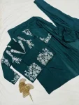MODERN CHINON SILK MULTI-THREAD CODING & SEQUENCE WORK READY TO WEAR SAREE WITH KOTI PARTY WEAR WHOLESALE PRICE ETHNIC GARMENT (2)