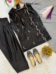 MODERN CREPE SILK SEQUENCE MULTI NEEDLE EMBROIDERY ZARI WORK TOP PATIYALA WITH DUPATTA FESTIVE WEAR WHOLESALE PRICE ETHNIC GARMENT (6)