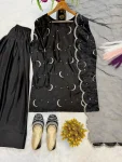 MODERN CREPE SILK SEQUENCE MULTI NEEDLE EMBROIDERY ZARI WORK TOP PATIYALA WITH DUPATTA FESTIVE WEAR WHOLESALE PRICE ETHNIC GARMENT (6)