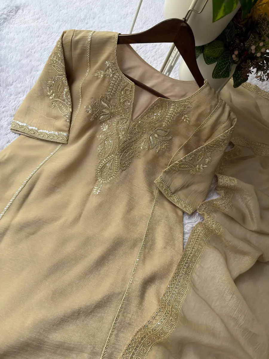 MODERN CRUNCHY CODING WITH SEQUENCE EMBROIDERY WORK TOP PALAZZO WITH DUPATTA FESTIVE WEAR WHOLESALE PRICE ETHNIC GARMENT (1)