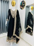 MODERN GEORGETTE EMBROIDERY SEQUENCE WORK GOWN WITH DUPATTA FESTIVE WEAR WHOLESALE PRICE ETHNIC GARMENT (4)