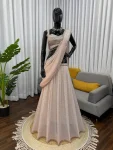 MODERN GEORGETTE THREAD WITH SEQUENCE WORK LEHENGA SAREE PARTY WEAR WHOLESALE PRICE ETHNIC GARMENT(17)