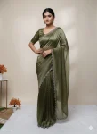 MODERN GMY SILK HANDWORK COLORFUL LACE BORDER WORK SAREE WITH UNSTITCHED BLOUSE FESTIVE WEAR WHOLESALE PRICE ETHNIC GARMENT (8)