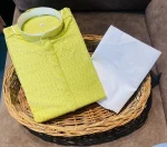 MODERN RAYON THREAD SEQUENCE WORK MEN'S KURTA PAYJAMA LEMON