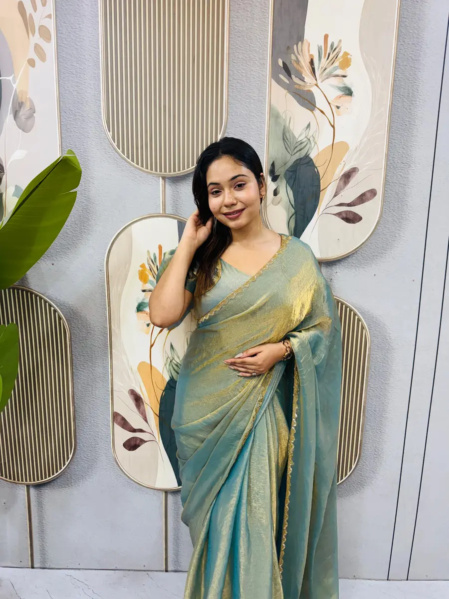 MODERN SPACE SILK BEADS LACE & LATKAN LACE WORK GOWN SAREE PARTY WEAR WHOLESALE PRICE ETHNIC GARMENT (18)