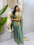 MODERN SPACE SILK BEADS LACE & LATKAN LACE WORK GOWN SAREE PARTY WEAR WHOLESALE PRICE ETHNIC GARMENT (20)