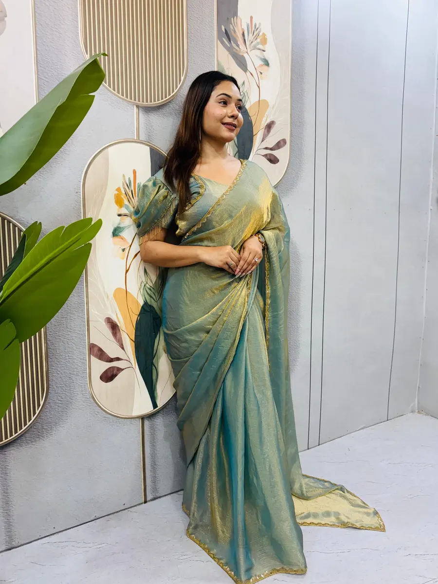 MODERN SPACE SILK BEADS LACE & LATKAN LACE WORK GOWN SAREE PARTY WEAR WHOLESALE PRICE ETHNIC GARMENT (19)